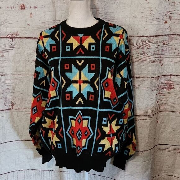 1980's Tyrolia by Head 80's Crosby Wool Blend Ski Sweater Size Medium - Picture 1 of 5